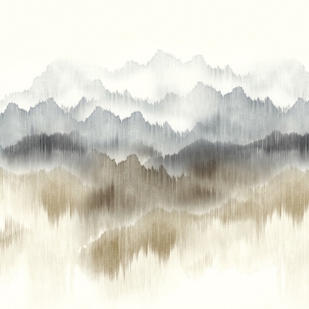 Khroma Vista Mist hegyvidék mintás szürke-drapp panel tapéta